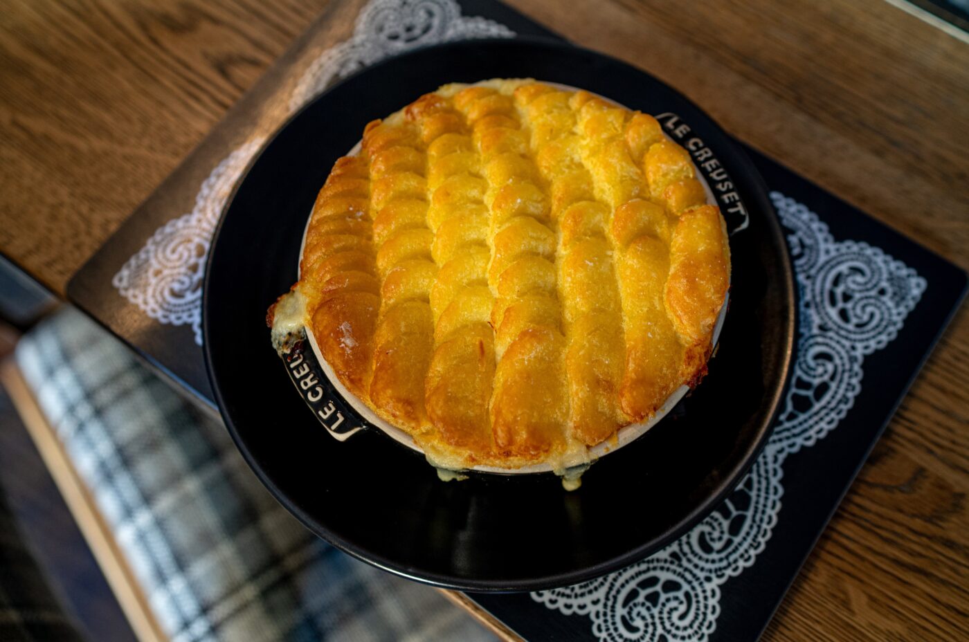 A hearty fish pie at The Scran and Scallie , Edinburgh