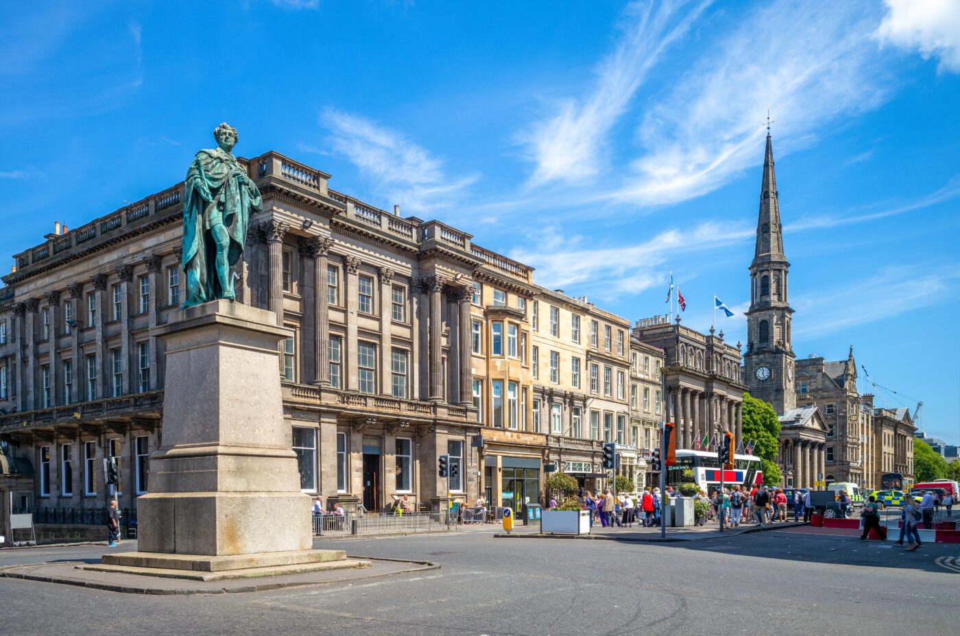 View of George street at Edinburgh, Scotland