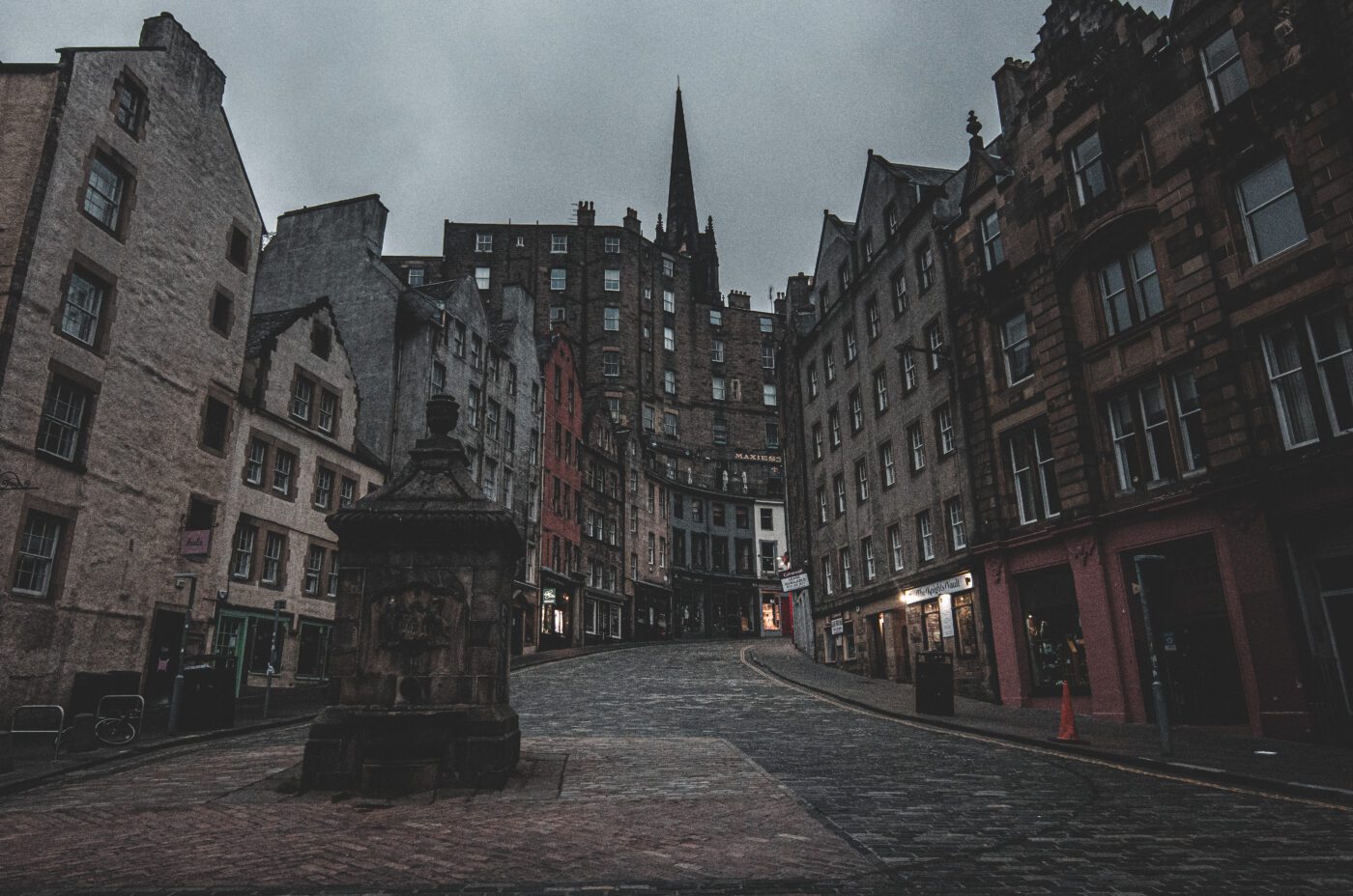 Edinburgh's Royal Mile Old Town area during Halloween